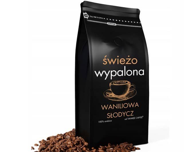 Kawa ziarnista Świezo Wypalona Waniliowa  1kg