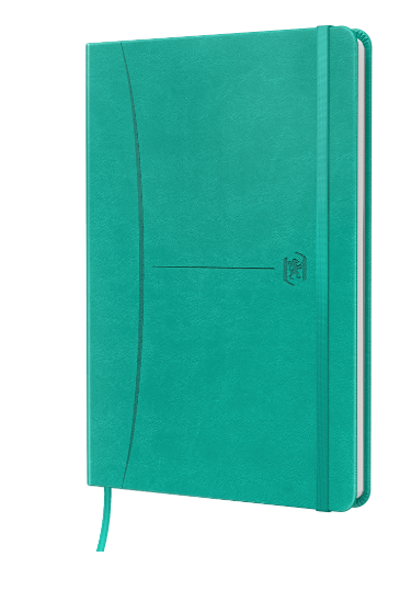 NOTATNIK OXFORD SIGNATURE A5 104K KROPKI Z TAGAMI TURKUSOWY
