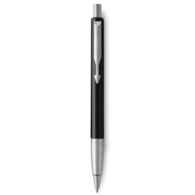 Parker Vector długopis | Standard Black CT| czarny z chromowanym wykończeniem | końcówka medium |  niebieski atrament |opakowanie prezentowe