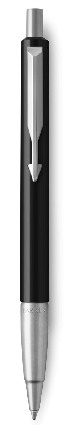 Parker Vector długopis | Standard Black CT| czarny z chromowanym wykończeniem | końcówka medium |  niebieski atrament |opakowanie prezentowe