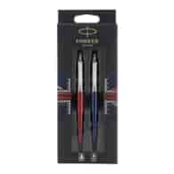 Parker Jotter London Duo Discovery Pack: długopis (czerwony Kensington Red CT) i długopis żelowy (niebieski Royal Blue CT)