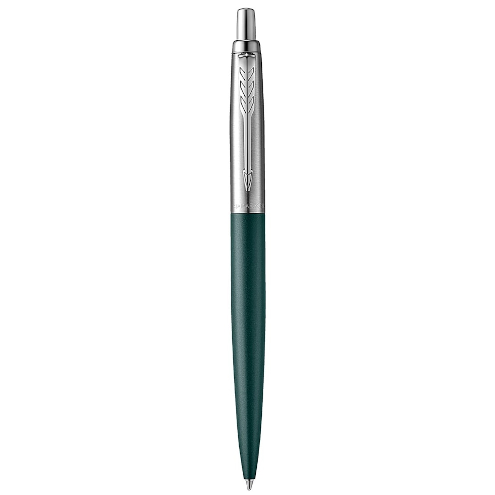 Parker Jotter XL długopis Greenwich Matte Green CT, matowo popielaty z chromowanymi wykończeniami, końcówka medium, niebieski tusz, opakowanie prezentowe