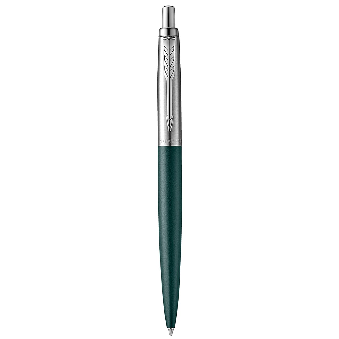 Parker Jotter XL długopis Greenwich Matte Green CT, matowo popielaty z chromowanymi wykończeniami, końcówka medium, niebieski tusz, opakowanie prezentowe