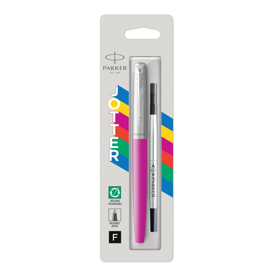 Parker Jotter Originals pióro kulkowe Magenta, w kolorze magenta, końcówka fine, czarny tusz