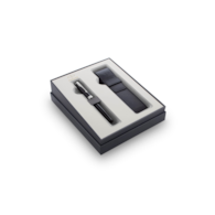 Parker Sonnet Black CT, zestaw prezentowy pióro wieczne głęboki czarny lakier z chromowanymi wykończeniami, stalówka medium i czarne etui
