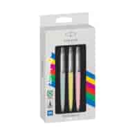 Parker Jotter Originals Pastel zestaw trzech długopisów Blue, Pink i Yellow, pastelowo niebieski, pastelowo różowy i pastelowo żółty, końcówka medium, niebieski tusz, blister