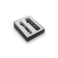 Parker Sonnet Black CT, zestaw prezentowy długopis głęboki czarny lakier z chromowanymi wykończeniami i czarne etui