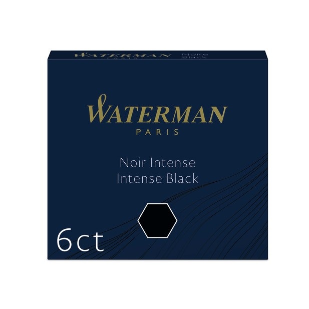 WATERMAN NABOJE INTERNATIONAL (6 szt) CZARNY