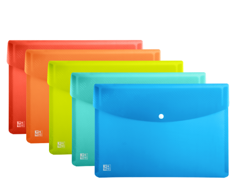 TECZKA KOPERTOWA OXFORD URBAN A4 PP PRZEJRZYSTY MIX