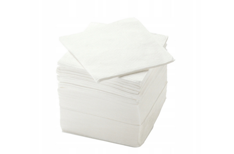 SERWETKI PAPIEROWE BIAŁE 30x30 150 SZT.