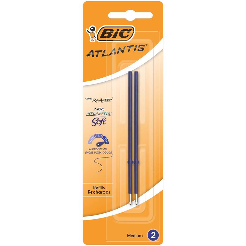 BIC Atlantis Classic, Soft Wkład niebieski Blister 2szt