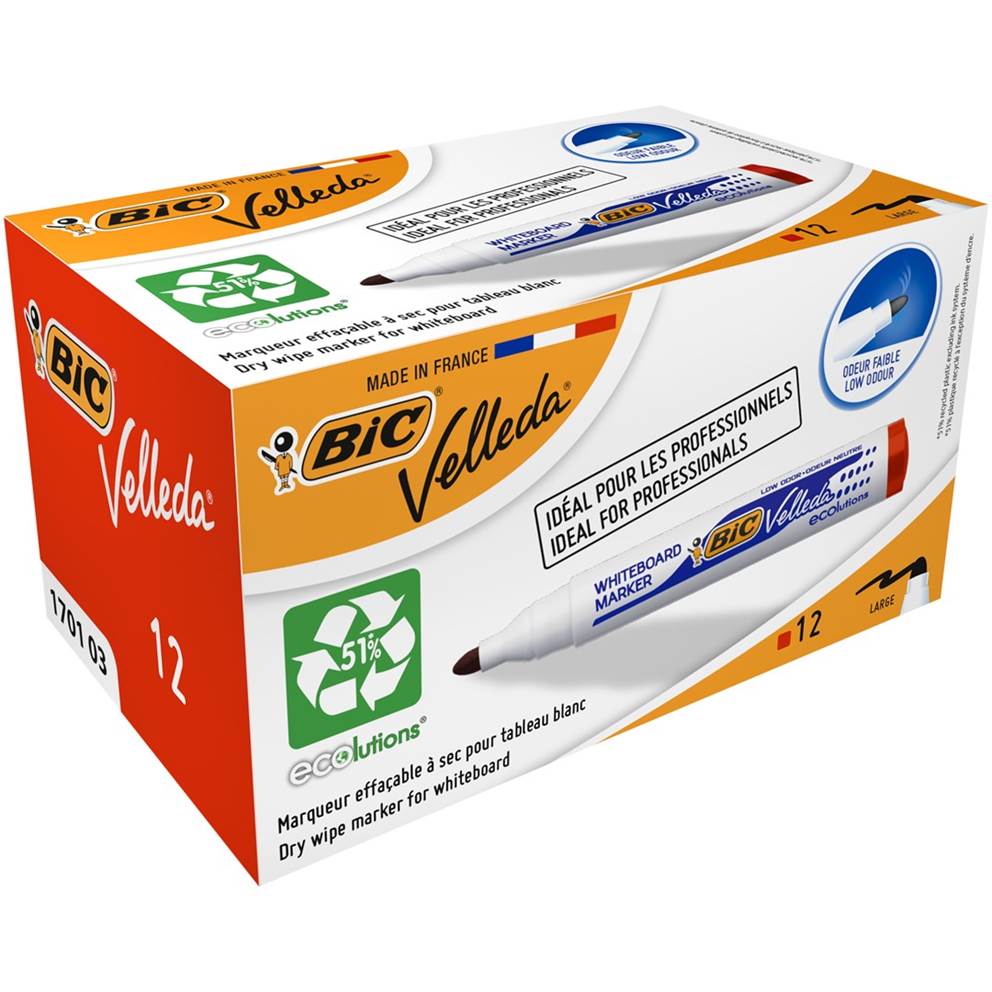 BIC Velleda ECOlutions 1701 Marker suchościeralny czerwony