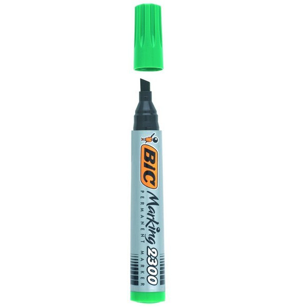 BIC Marking 2300 Ecolutions Marker zielony ścięta końcówka