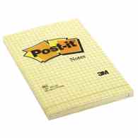 Bloczek samoprzylepny POST-IT® w kratkę (662), 102x152mm, 1x100 kart., żółty