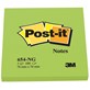 Bloczek samoprzylepny POST-IT® (654N), 76x76mm, 1x100 kart., jaskrawy zielony