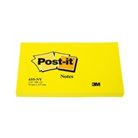 Bloczek samoprzylepny POST-IT® (655N), 127x76mm, 1x100 kart., jaskrawy żółty