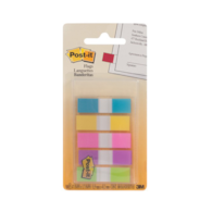 Zakładki indeksujące POST-IT® (683-5CB), PP, 11,9x43,1mm, 5x20 kart., mix kolorów
