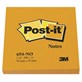 Bloczek samoprzylepny POST-IT® (654N), 76x76mm, 1x100 kart., jaskrawy pomarańczowy