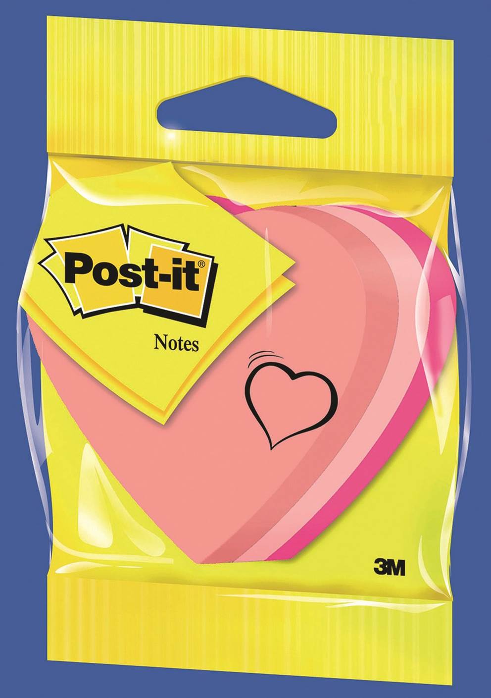 Kostka samoprzylepna POST-IT® (2007H), 1x225 kart., w kształcie serduszka