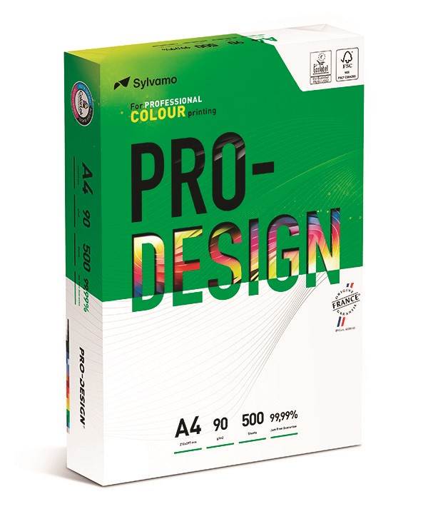 Papier ksero PRO-DESIGN FSC, satynowany, klasa A++, A4, 168CIE, 90gsm, 500 ark.