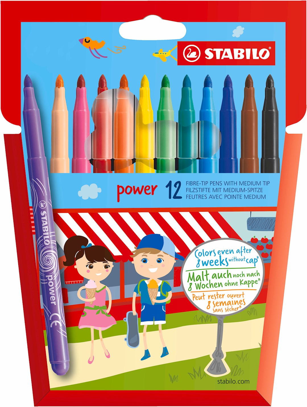 Flamaster STABILO Power etui kartonowe 12 szt.