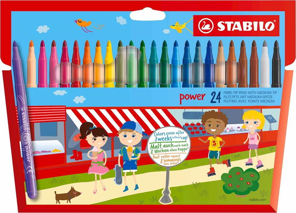 Flamaster STABILO Power etui kartonowe 24 szt.