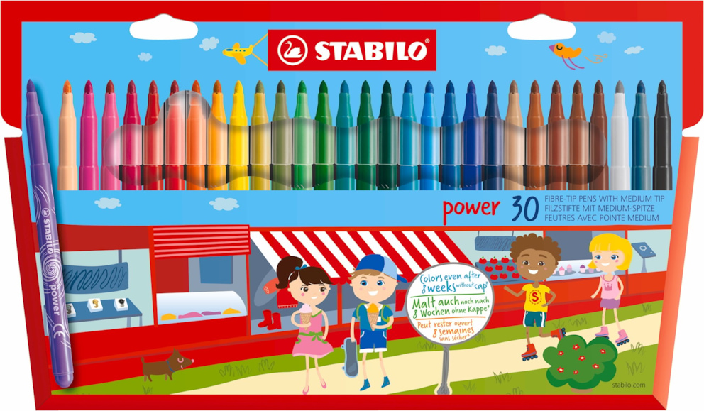 Flamaster STABILO Power etui kartonowe 30 szt.