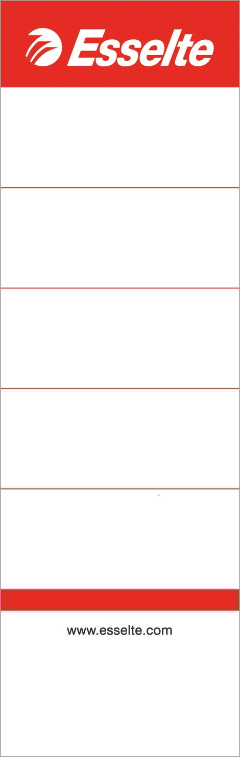 Etykiety grzbietowe do segregatorów ESSELTE 75 mm, biały 10 szt./folia