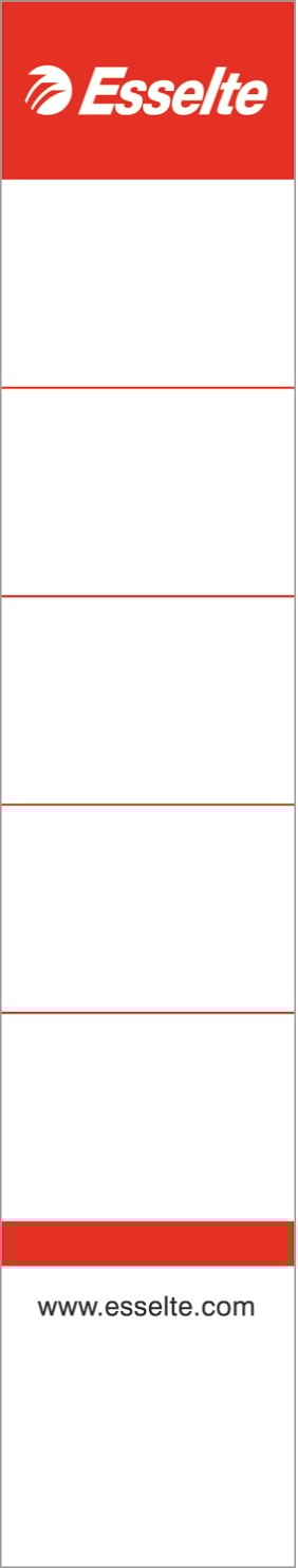 Etykiety grzbietowe do segregatorów ESSELTE 50 mm, biały 10 szt./folia