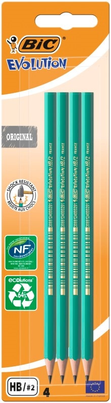 Ołówek 650 HB bez gumki colution Evolution BIC 4szt