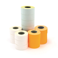 Etykiety do metkownicy dwurzędowej, prostokątne, permanentne 26x16mm, APLI białe 1000 szt., 6 rolek