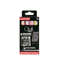 ZESTAW MARKERÓW KREDOWYCH PWE-5M, 4 SZT. (ŻÓŁTY, POMARAŃCZOWY, RÓŻOWY, FIOLETOWY)