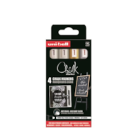 ZESTAW MARKERÓW KREDOWYCH PWE-5M, 4 SZT. (2x BIAŁY, ZŁOTY, SREBRNY)