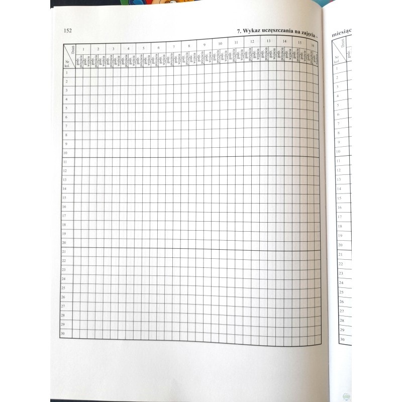 Dziennik przedszkolny kl 0