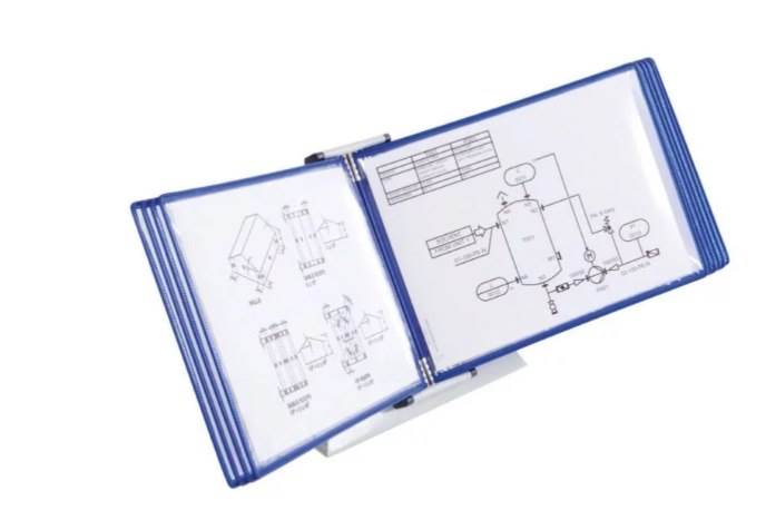 PANEL PREZENTACYJNY POZIOMY TARIFOLD A3 OTWARCIE Z GÓRY, CZARNY 10SZT