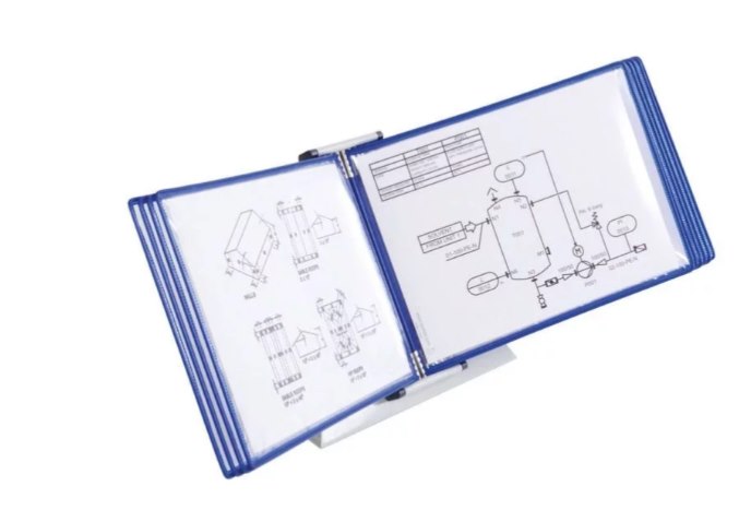 PANEL PREZENTACYJNY POZIOMY TARIFOLD A3 OTWARCIE Z GÓRY, CZARNY 10SZT