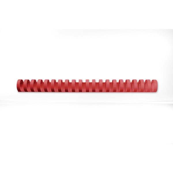 Grzbiety do bindowania plastikowe GBC Combs, A4, 21 mm, czerwone 100 szt./opak.