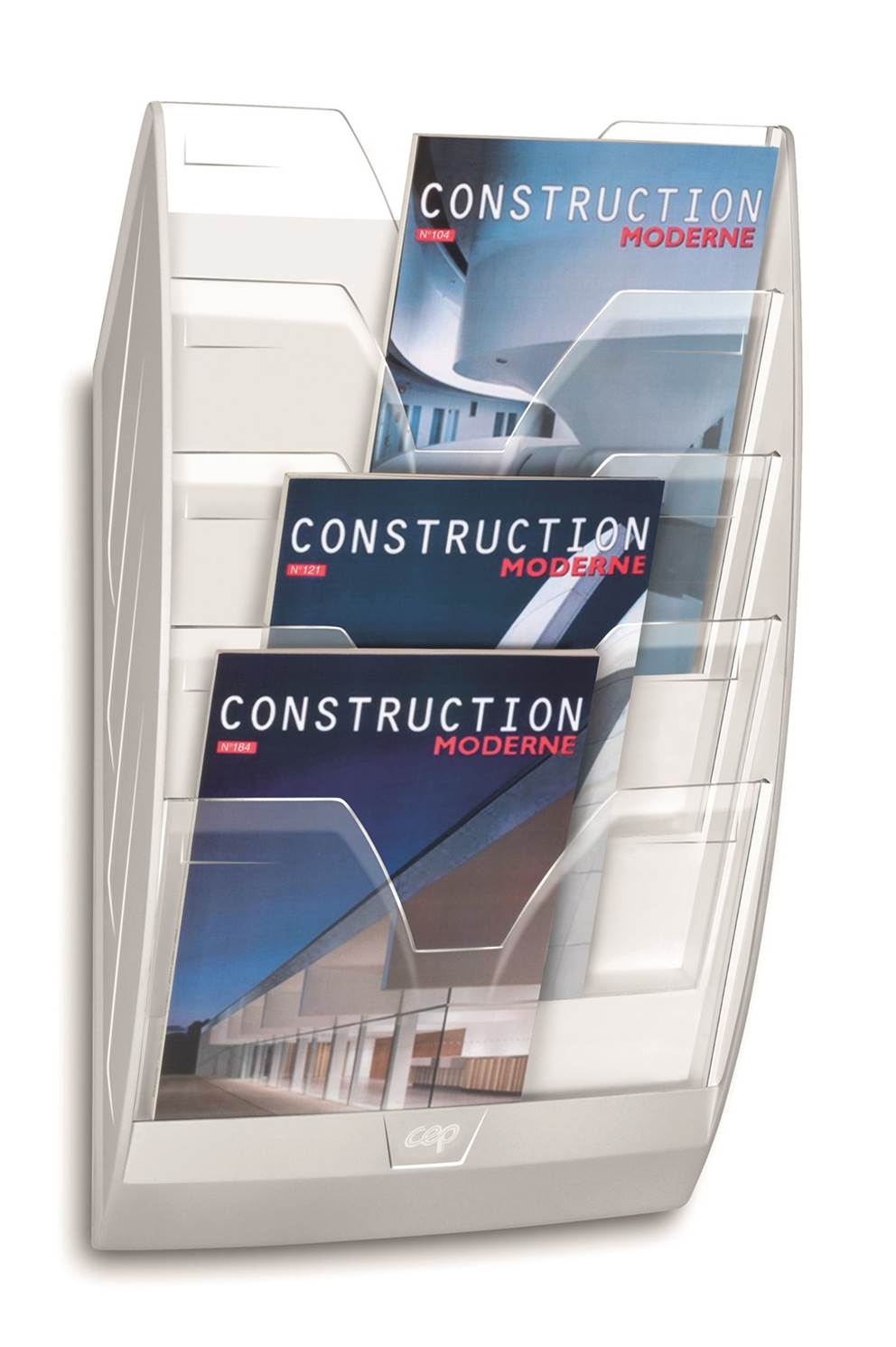 Zestaw naścienny CEP ReCaption, 5 półek, przeźroczysty