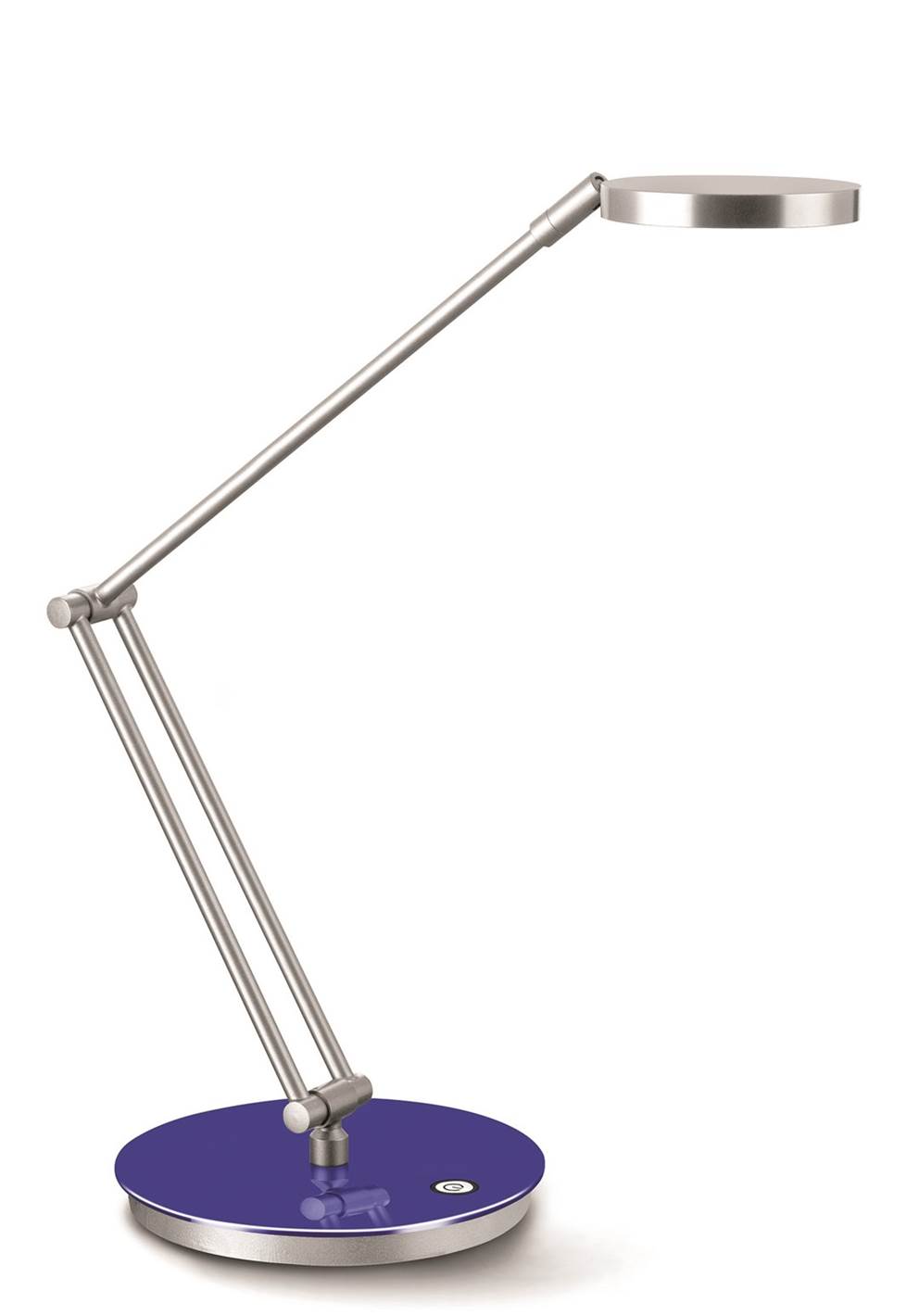 Lampka na biurko CEP CLED-400, 7,5W, ze ściemniaczem, srebrno-niebieska