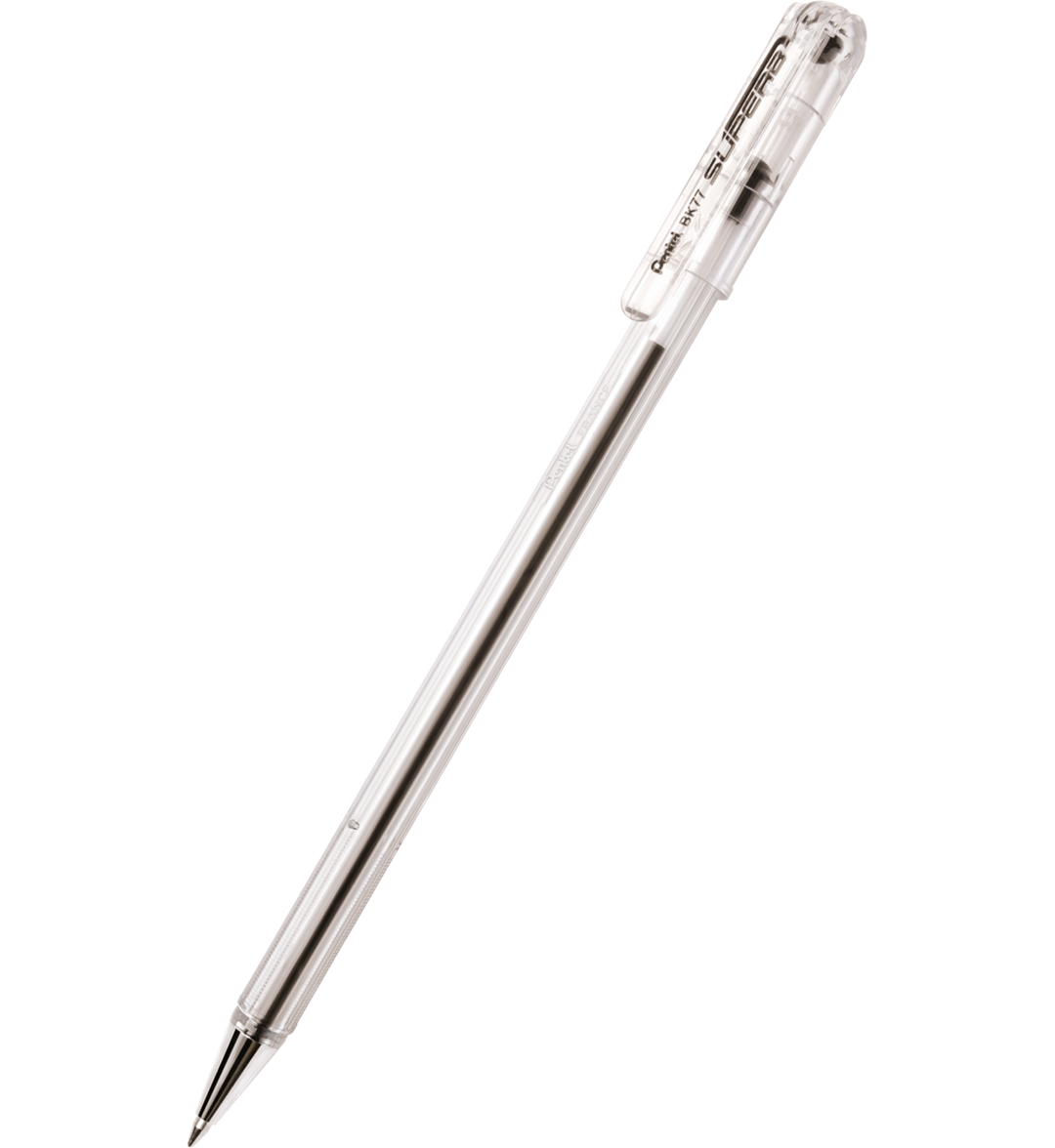 kultowy długopis SuperB BK77, na wkłady wymienne BKL7, nasadka  czarny Pentel