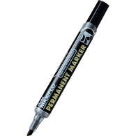 płynny tusz MAXIFLO, marker z tłoczkiem, średnia, ścięta końcówka czarny Pentel