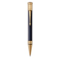 Parker Duofold długopis | Prestige Blue Chevron |  medium | czarny wkład | opakowanie prezentowe premium