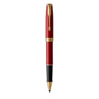 PARKER Sonnet pióro kulkowe Red Lacquer GT, głęboki czerwony werniks z wykończeniami ze złota, końcówka fine, opakowanie prezentowe