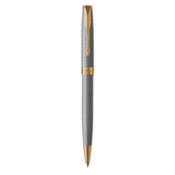 PARKER Sonnet  długopis Premium Chiselled Silver GT, grawerowany w srebrnej bazie wzór „ciselé”, końcówka medium, czarny atrament, opakowanie prezentowe