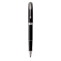 PARKER Sonnet pióro kulkowe Black Lacquer CT, głęboki czarny  lakier z wykończeniami z palladu, końcówka fine, opakowanie prezentowe