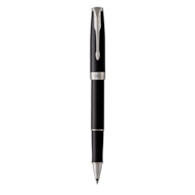 PARKER Sonnet pióro kulkowe Black Lacquer CT, głęboki czarny  lakier z wykończeniami z palladu, końcówka fine, opakowanie prezentowe