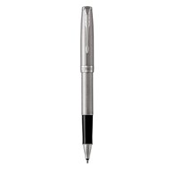 PARKER Sonnet pióro kulkowe Stainless Steel CT, stal szlachetna ze złotymi wykończeniami, końcówka fine, czarny atrament, opakowanie prezentowe