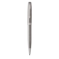 PARKER Sonnet długopis Stainless Steel PT, stal szlachetna z wykończeniami z palladu, końcówka medium, czarny tusz, opakowanie prezentowe