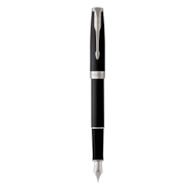 PARKER Sonnet pióro wieczne Matte Black CT, matowo czarne ze wykończeniami pokrytymi palladem, stalówka medium, opakowanie prezentowe