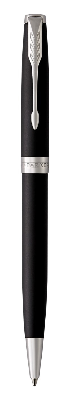 PARKER Sonnet długopis Matte Black CT, matowo czarny wykończeniami pokrytymi palladem, końcówka medium, czarny atrament, opakowanie prezentowe